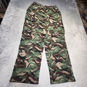 Possi Atti Pants Mens 34 Green Cargo Camouflage Canvas Cotton Polyester Ripstop